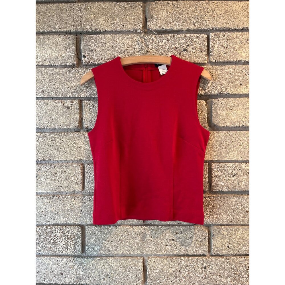 J. Crew Red Sleeveless Wool Top Size 10